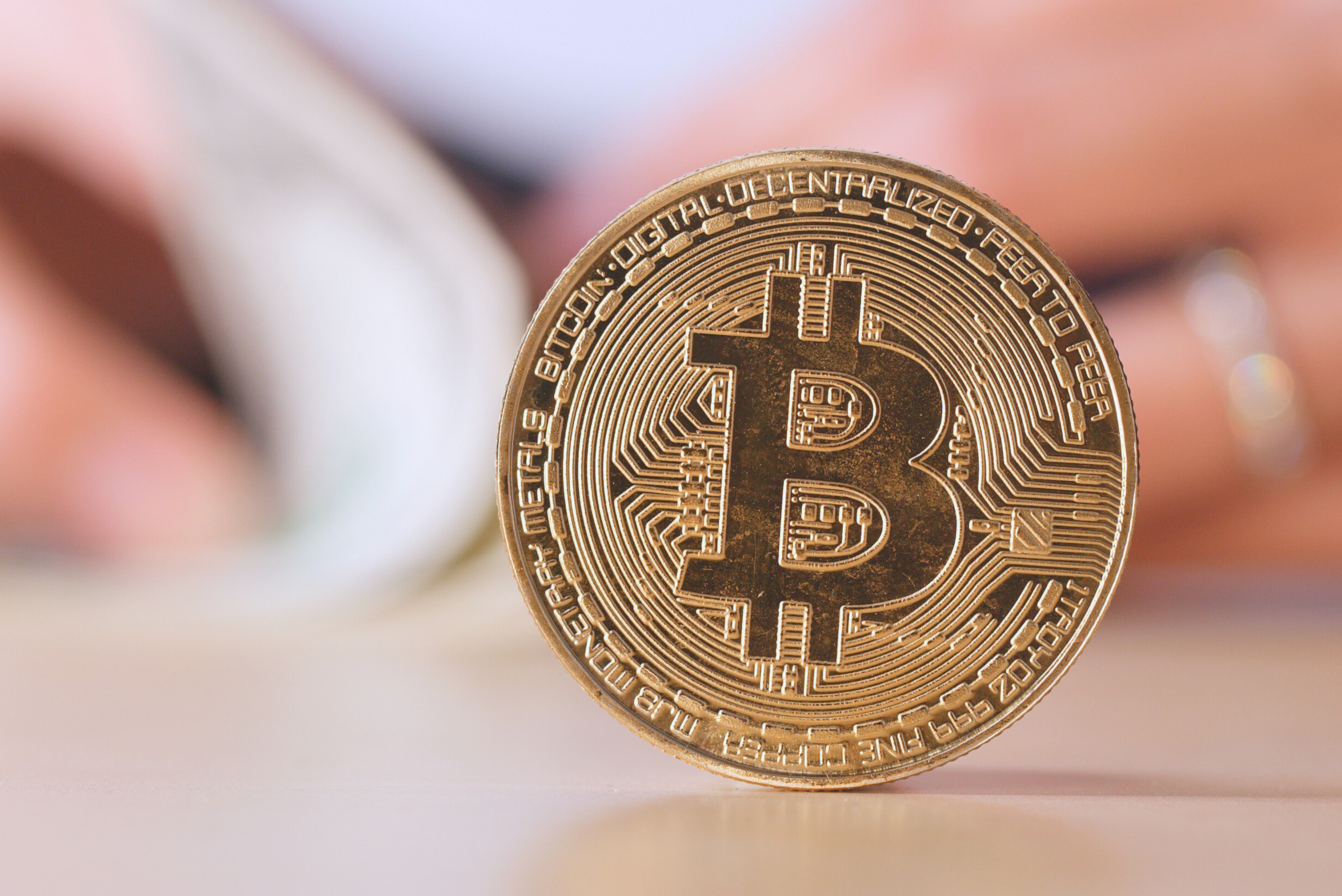 Bitcoin physical coin.